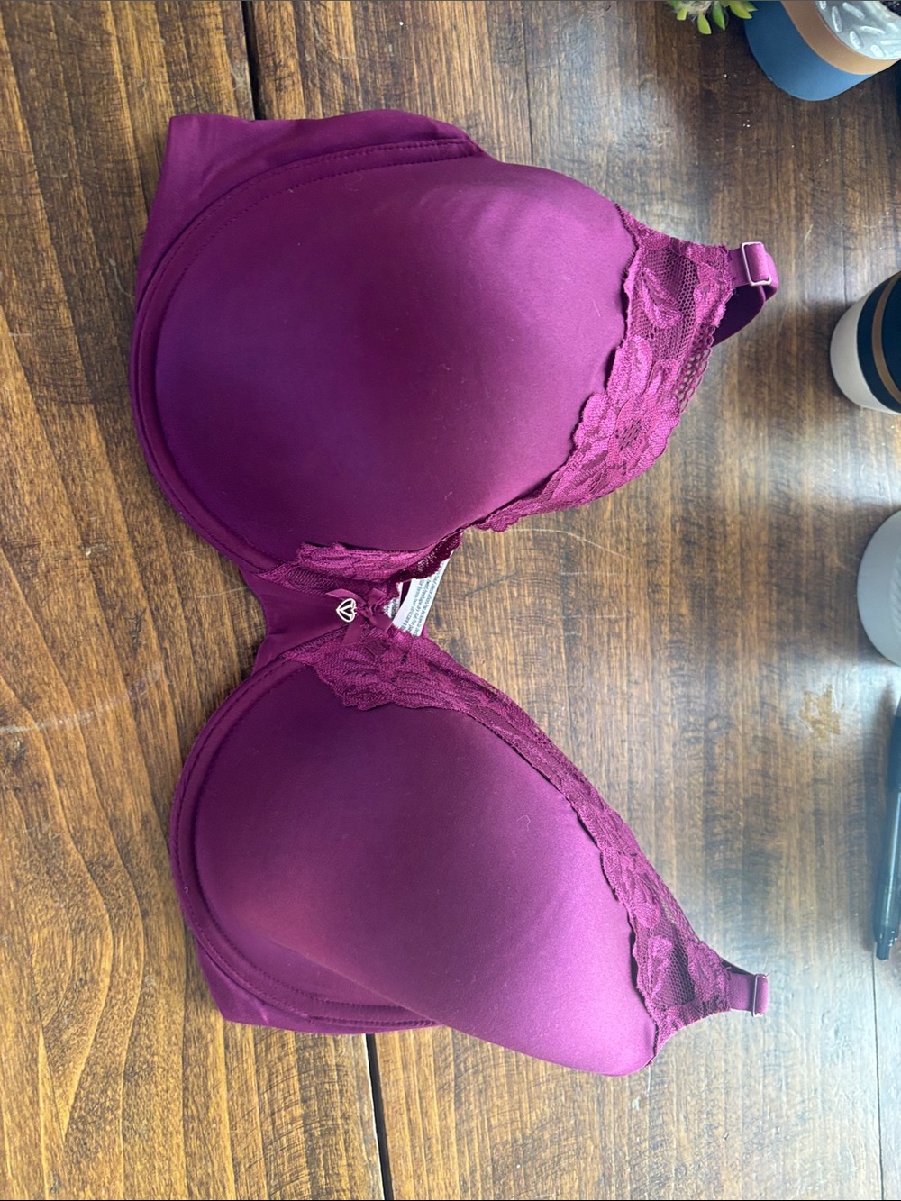 Victoria's Secret Plum Lace-Trim T-Shirt Bra